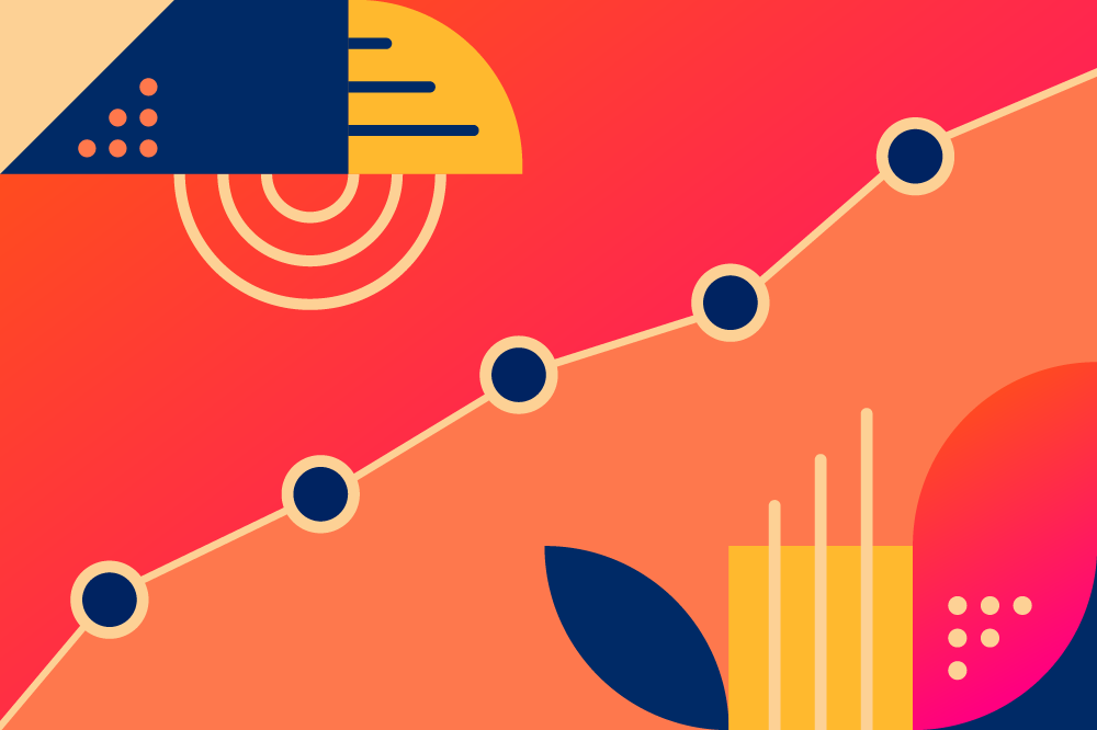 Image of graphics representing a line graph for the "Mastering Omnichannel Marketing" article.