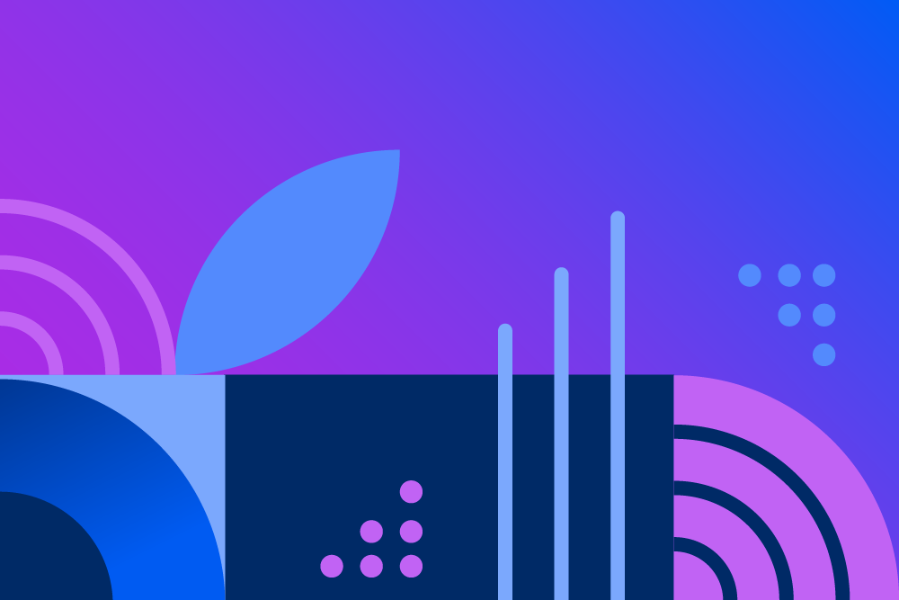 purple and blue graphics